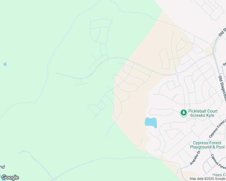 map of restaurants, bars, coffee shops, grocery stores, and more near Cypress Road in Kyle