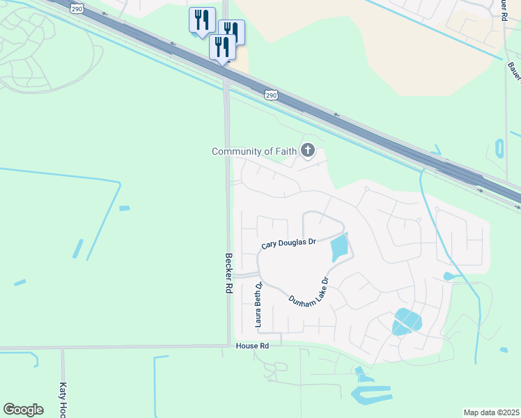 map of restaurants, bars, coffee shops, grocery stores, and more near 32018 Woodway Pines Drive in Hockley