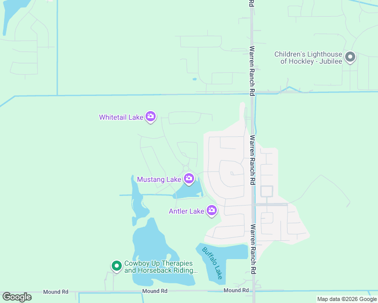 map of restaurants, bars, coffee shops, grocery stores, and more near 16639 Warren Ranch Road in Hockley