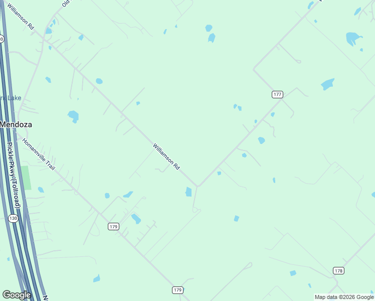 map of restaurants, bars, coffee shops, grocery stores, and more near 1700 Williamson Road in Lockhart