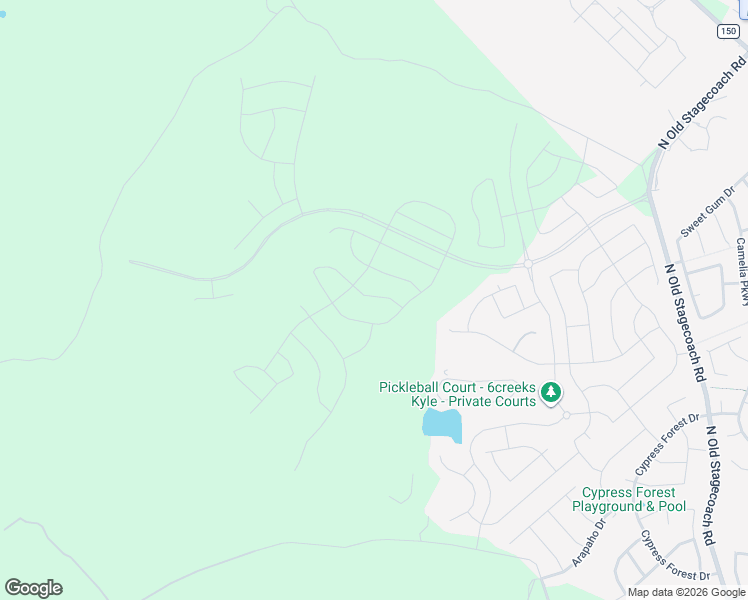 map of restaurants, bars, coffee shops, grocery stores, and more near Unnamed Road in Kyle