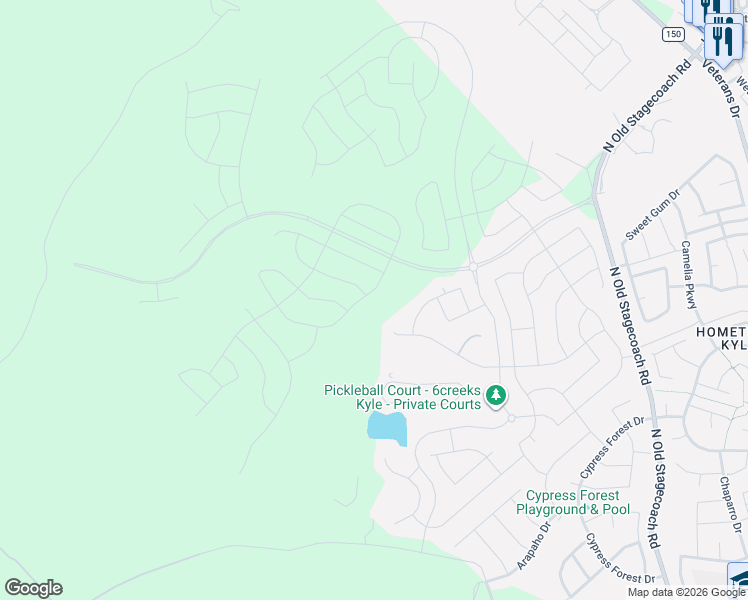 map of restaurants, bars, coffee shops, grocery stores, and more near 207 Jackson River Loop in Kyle