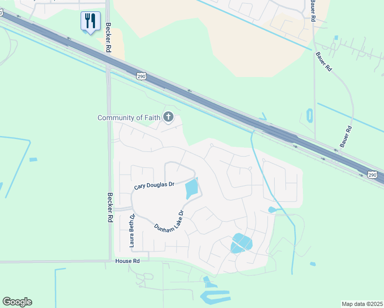 map of restaurants, bars, coffee shops, grocery stores, and more near 31734 Sydney Creek Drive in Hockley