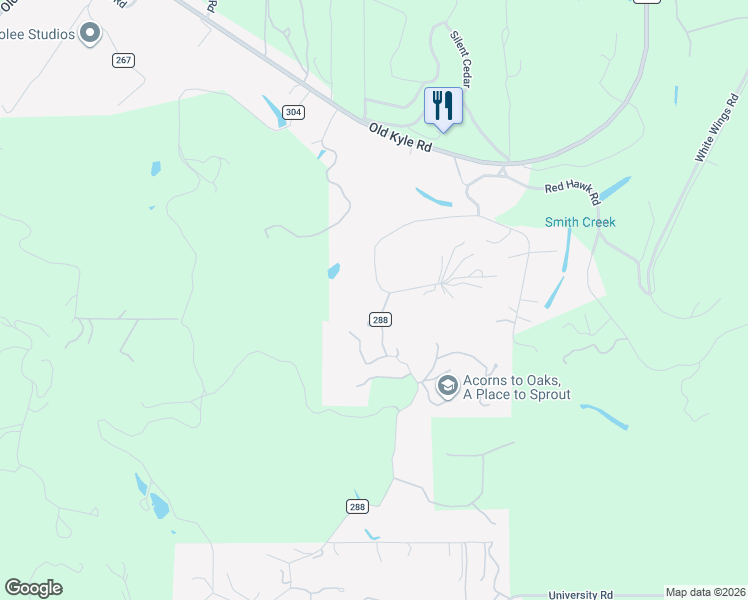 map of restaurants, bars, coffee shops, grocery stores, and more near 2001 Little Ranches Road in Wimberley
