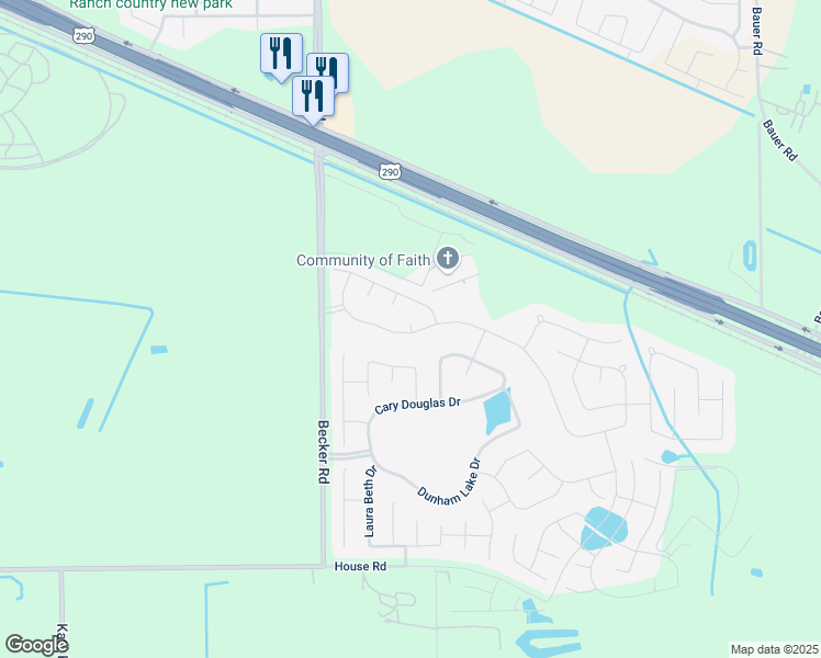 map of restaurants, bars, coffee shops, grocery stores, and more near 31910 Woodway Pines Drive in Hockley
