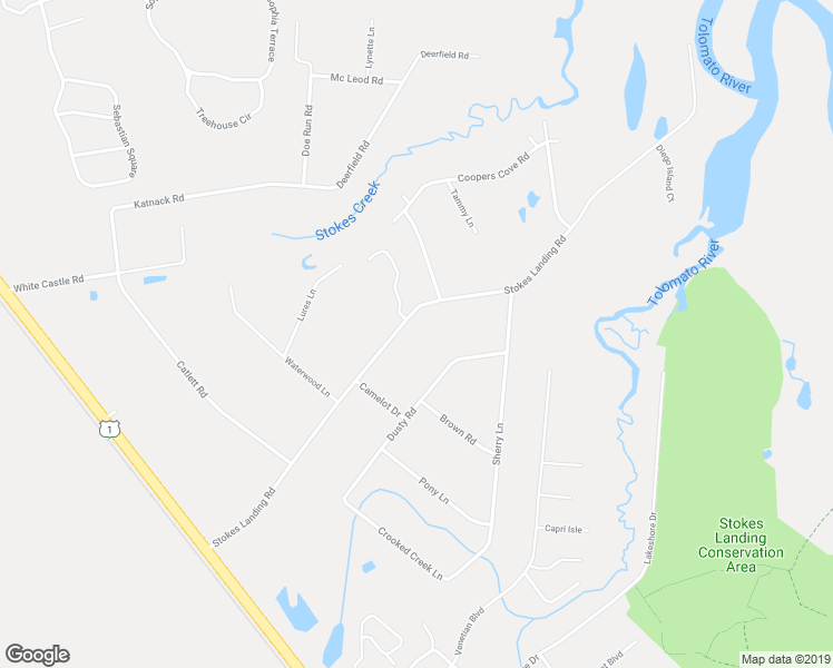 map of restaurants, bars, coffee shops, grocery stores, and more near 361 Stokes Landing Road in St. Augustine