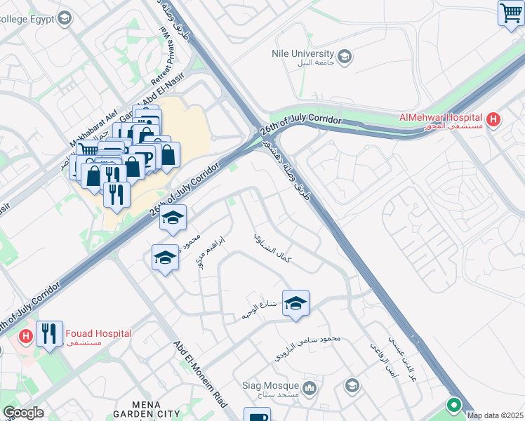 map of restaurants, bars, coffee shops, grocery stores, and more near in 