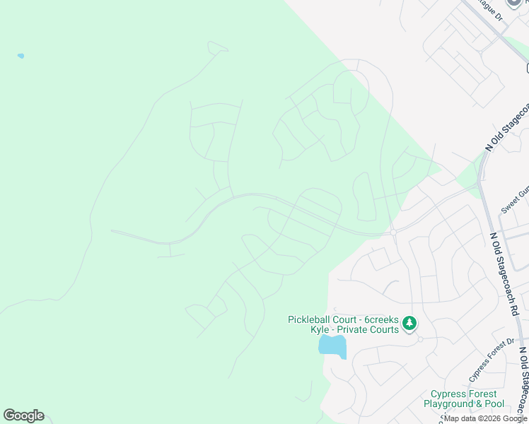 map of restaurants, bars, coffee shops, grocery stores, and more near Six Creeks Boulevard in Kyle