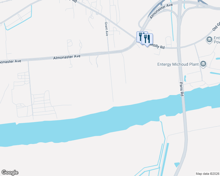 map of restaurants, bars, coffee shops, grocery stores, and more near 1 Grant Street in New Orleans