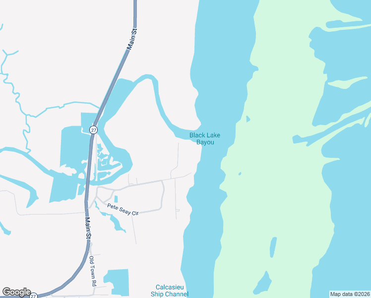 map of restaurants, bars, coffee shops, grocery stores, and more near 154 Sam Breaux Road in Hackberry