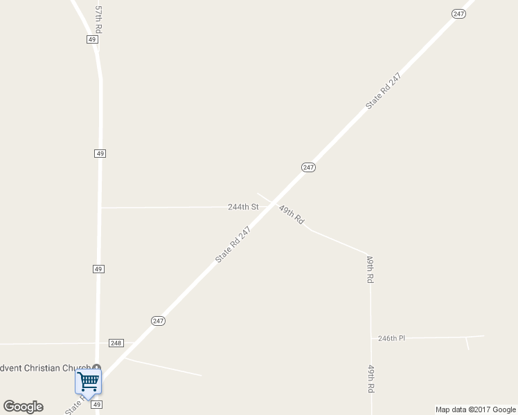 map of restaurants, bars, coffee shops, grocery stores, and more near 5501 244th Street in O'Brien