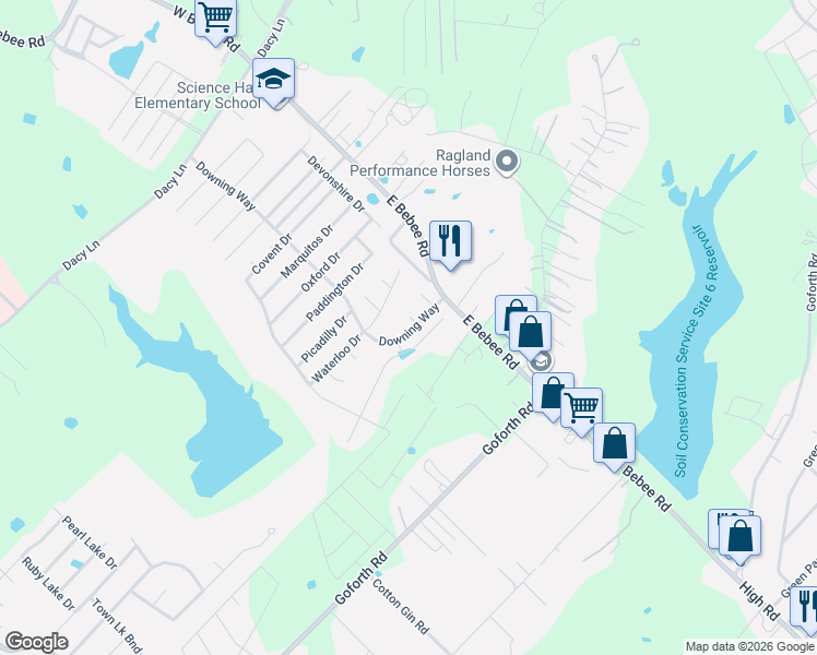 map of restaurants, bars, coffee shops, grocery stores, and more near 101 Trafalgar Cove in Kyle