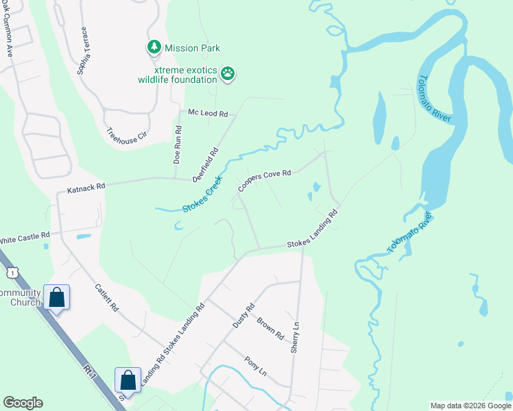 map of restaurants, bars, coffee shops, grocery stores, and more near 341 Coopers Cove Road in St. Augustine