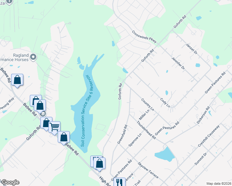 map of restaurants, bars, coffee shops, grocery stores, and more near 3351 Goforth Road in Kyle