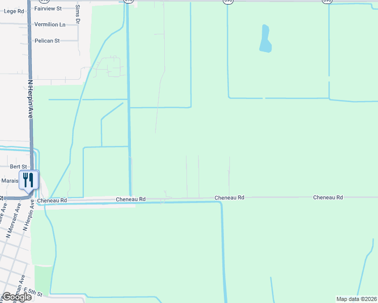 map of restaurants, bars, coffee shops, grocery stores, and more near 9906 Lou Ella Road in Kaplan