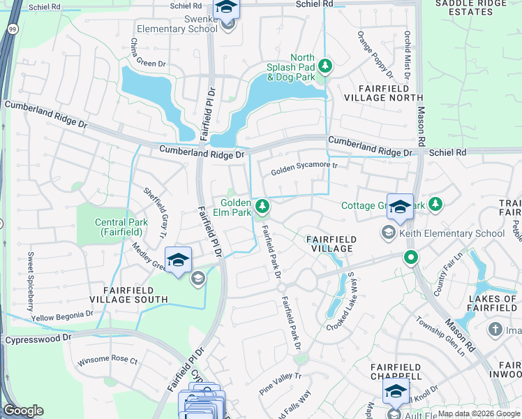 map of restaurants, bars, coffee shops, grocery stores, and more near Golden Elm Circle in Harris County