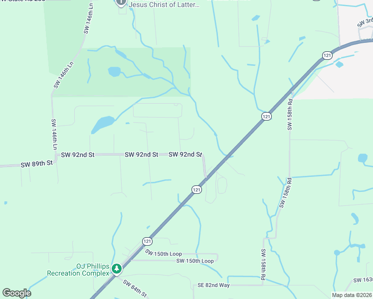 map of restaurants, bars, coffee shops, grocery stores, and more near 15231 Southwest 92nd Street in Lake Butler