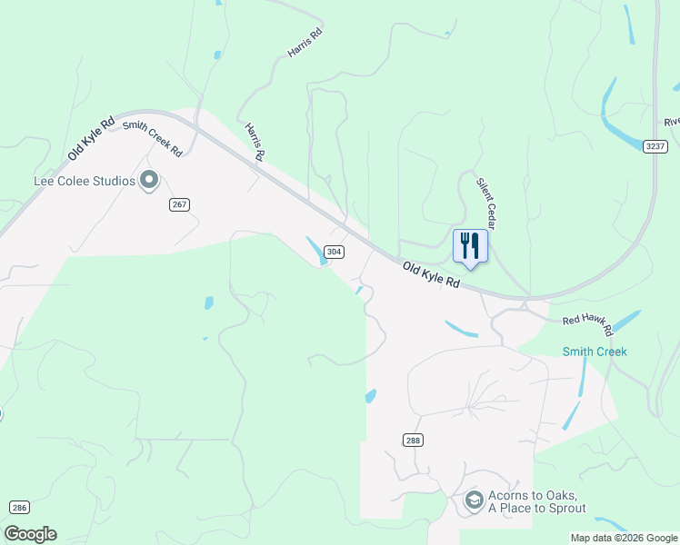 map of restaurants, bars, coffee shops, grocery stores, and more near 101 Arrowlake Road in Wimberley
