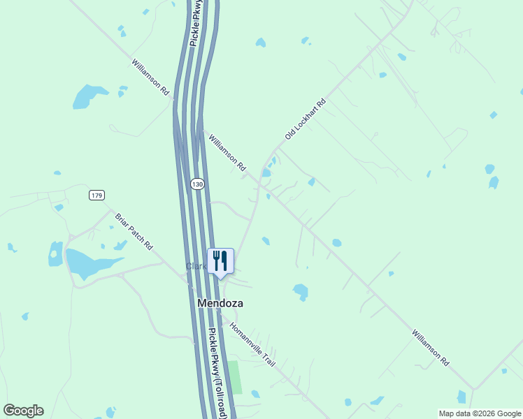 map of restaurants, bars, coffee shops, grocery stores, and more near 390 Old Lockhart Road in Lockhart