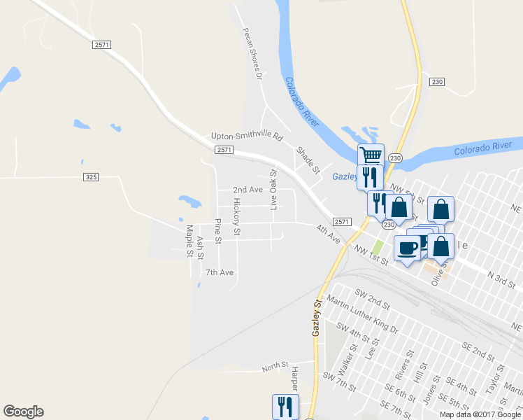 map of restaurants, bars, coffee shops, grocery stores, and more near 207 3rd Avenue in Smithville