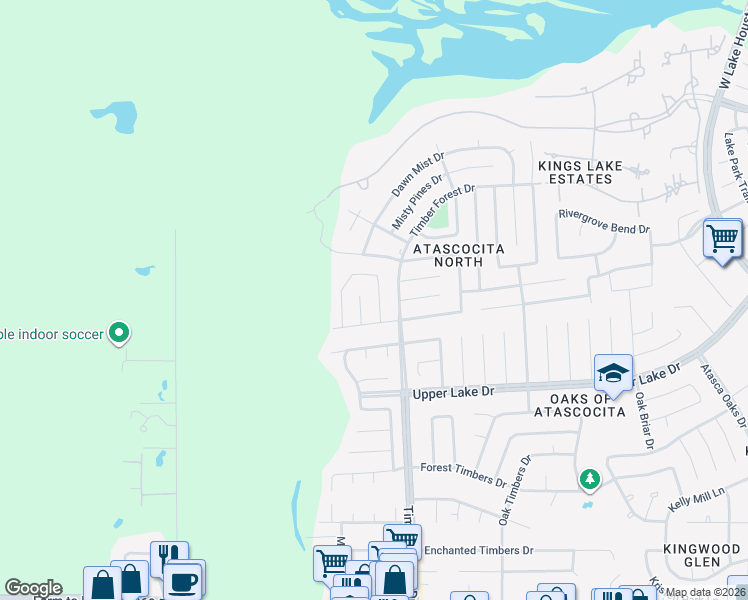map of restaurants, bars, coffee shops, grocery stores, and more near 19819 Misty Pines Drive in Humble