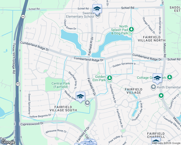 map of restaurants, bars, coffee shops, grocery stores, and more near 15307 Green Fir Trail in Cypress
