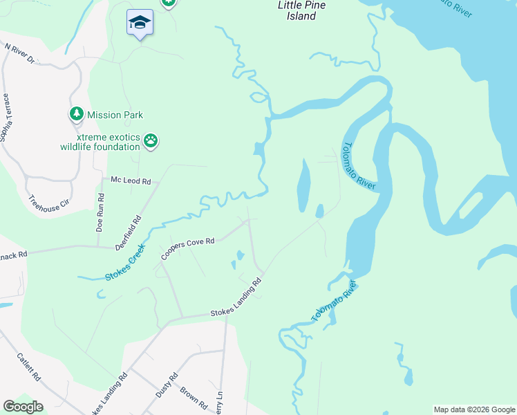 map of restaurants, bars, coffee shops, grocery stores, and more near 490 Coopers Cove Road in St. Augustine