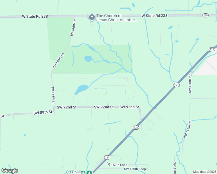 map of restaurants, bars, coffee shops, grocery stores, and more near 15105 Southwest 94th Circle in Lake Butler