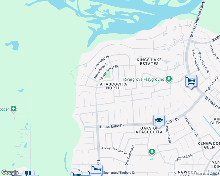 map of restaurants, bars, coffee shops, grocery stores, and more near 5446 Quail Tree Lane in Humble