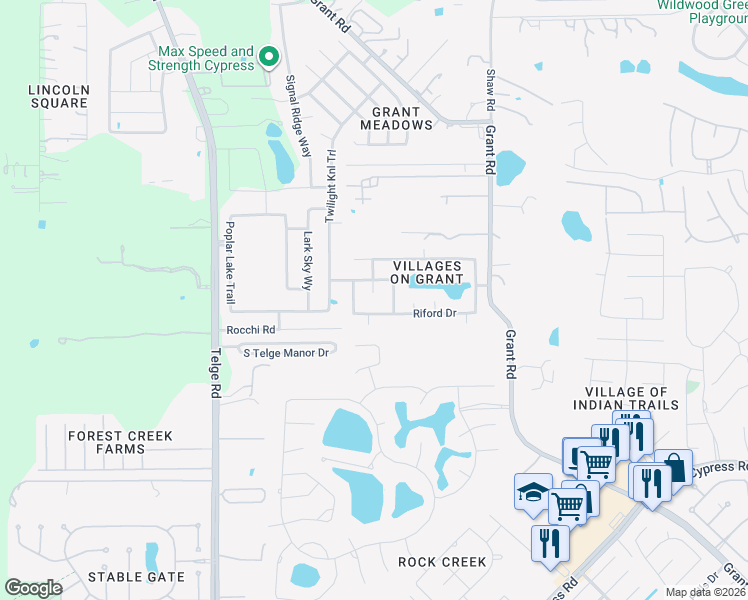 map of restaurants, bars, coffee shops, grocery stores, and more near 14603 Becurtesy Court in Cypress