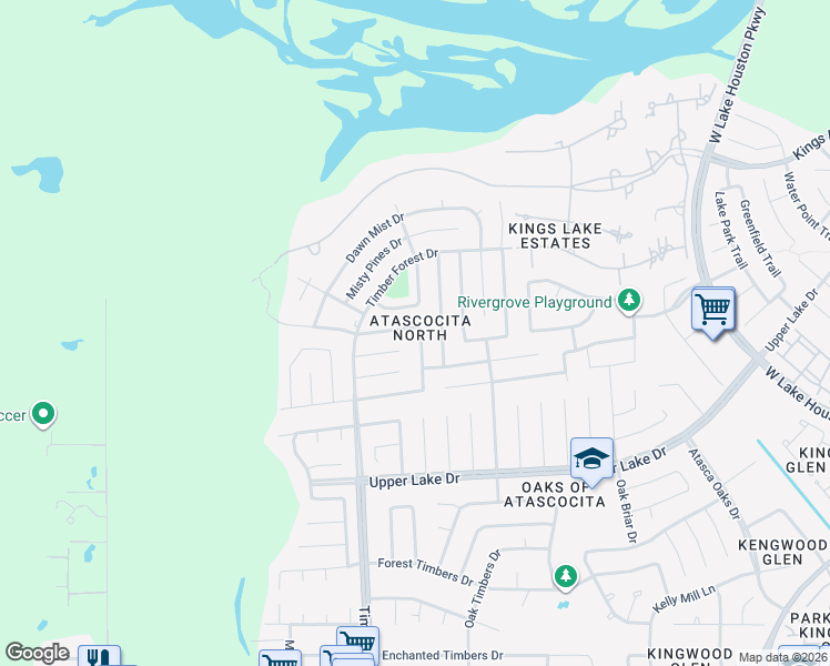 map of restaurants, bars, coffee shops, grocery stores, and more near 19931 Burle Oak Dr in Humble