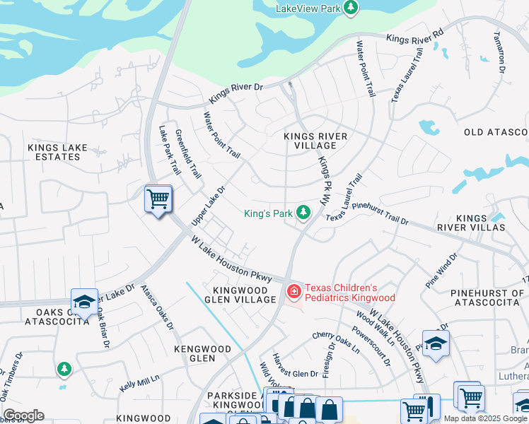 map of restaurants, bars, coffee shops, grocery stores, and more near 20611 Carmine Oak Court in Humble