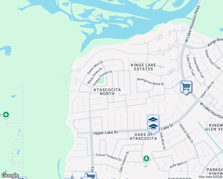 map of restaurants, bars, coffee shops, grocery stores, and more near 19931 Burle Oak Drive in Humble
