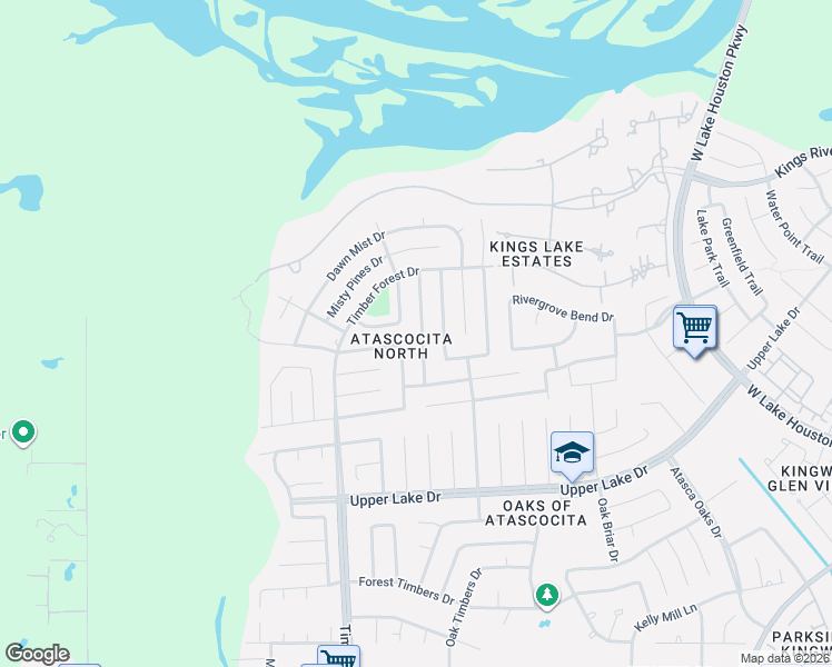 map of restaurants, bars, coffee shops, grocery stores, and more near 19931 Burle Oak Drive in Humble