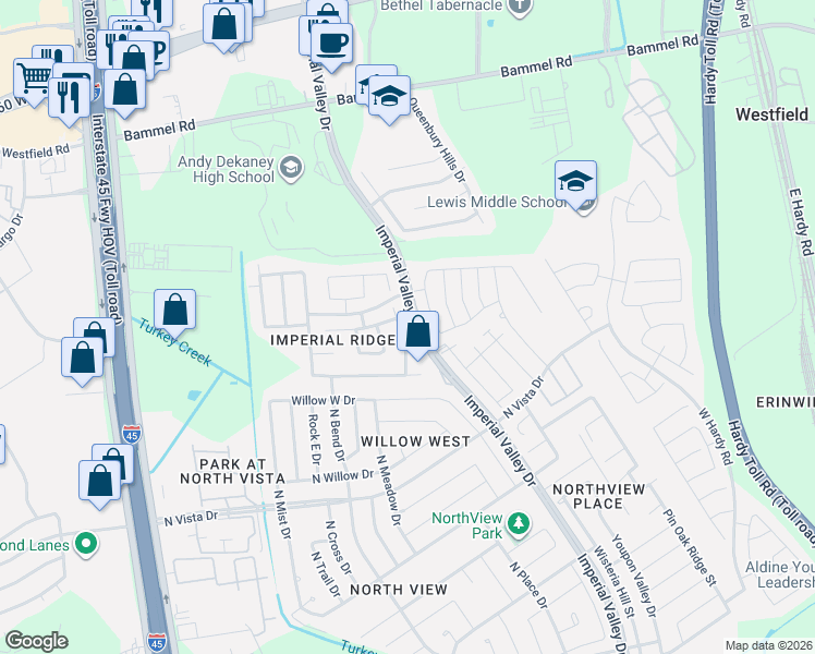 map of restaurants, bars, coffee shops, grocery stores, and more near 803 Coalport Court in Houston