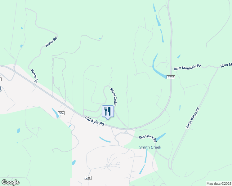 map of restaurants, bars, coffee shops, grocery stores, and more near 118 Silent Cedar in Wimberley