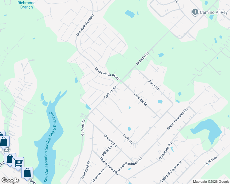 map of restaurants, bars, coffee shops, grocery stores, and more near 3602 Goforth Road in Kyle