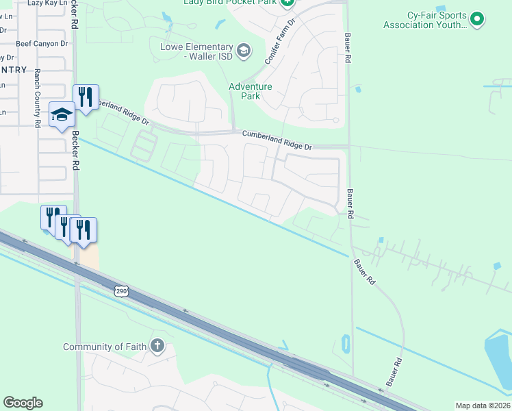 map of restaurants, bars, coffee shops, grocery stores, and more near Samuel Oaks Drive in Hockley