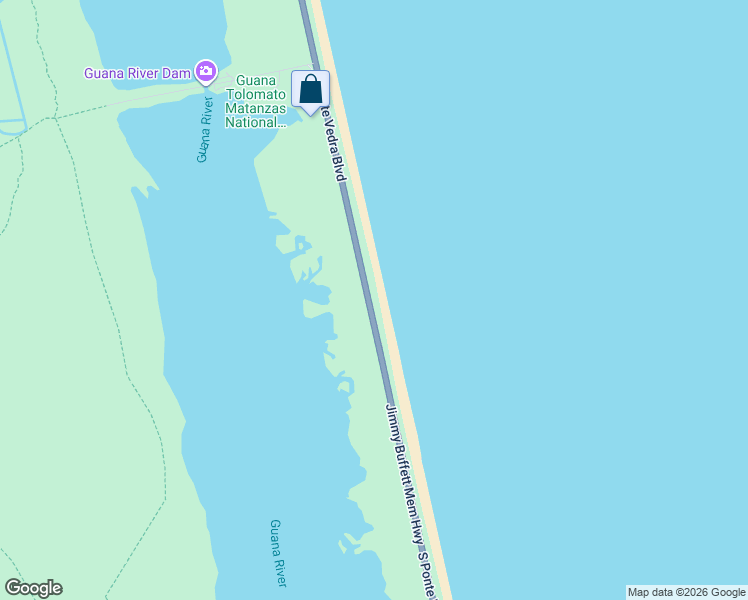 map of restaurants, bars, coffee shops, grocery stores, and more near 2763 South Ponte Vedra Boulevard in Ponte Vedra Beach