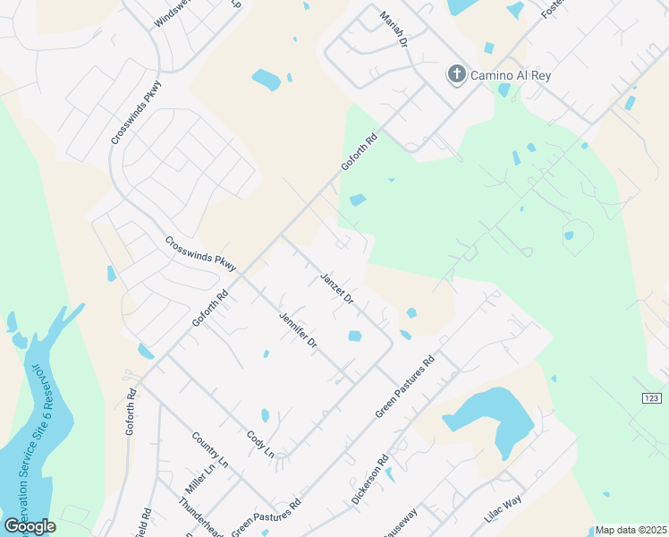 map of restaurants, bars, coffee shops, grocery stores, and more near 203 Janzet Drive in Kyle