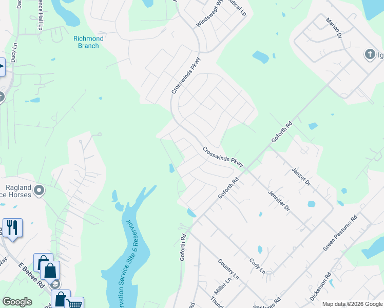 map of restaurants, bars, coffee shops, grocery stores, and more near 3642 Goforth Road in Kyle
