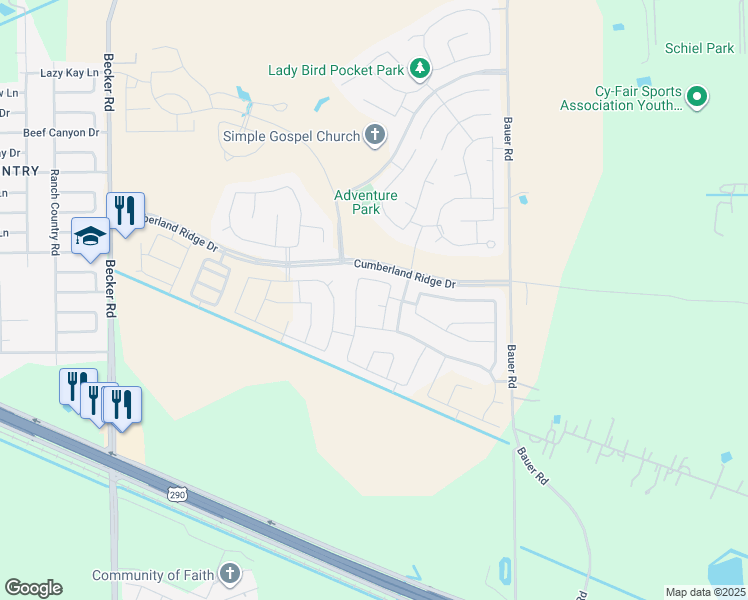 map of restaurants, bars, coffee shops, grocery stores, and more near 31414 Stockton Hollow Circle in Hockley