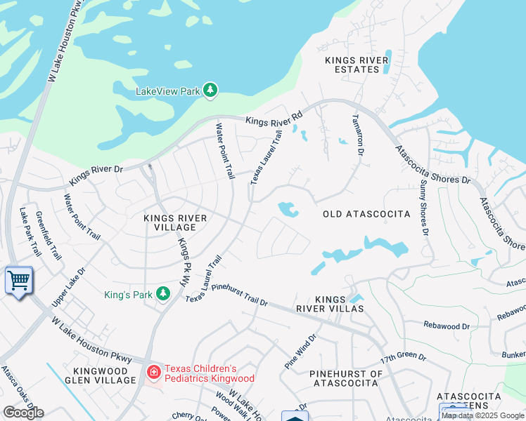 map of restaurants, bars, coffee shops, grocery stores, and more near 7503 Prairie Oak Trail in Humble