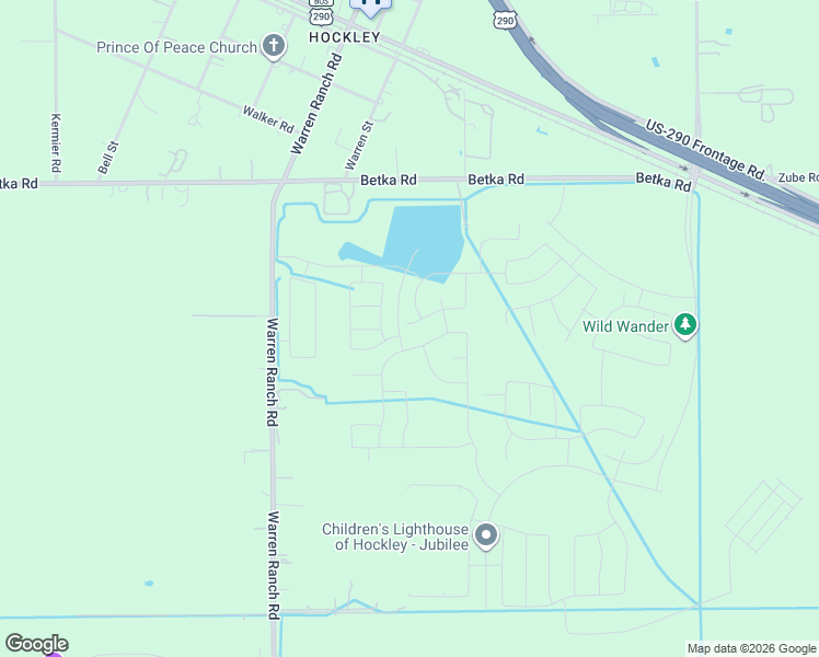 map of restaurants, bars, coffee shops, grocery stores, and more near 16207 Katy Hockley Road in Hockley