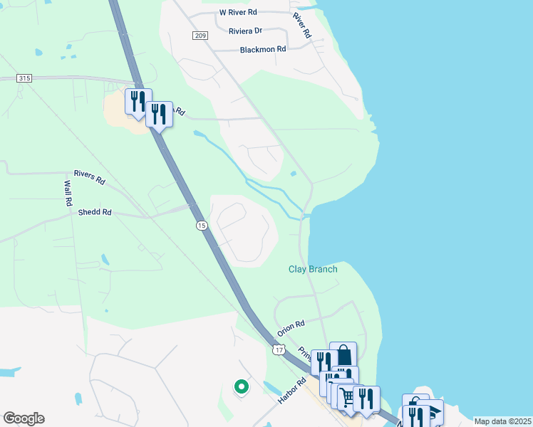 map of restaurants, bars, coffee shops, grocery stores, and more near 3120 Majestic Oaks Lane in Green Cove Springs