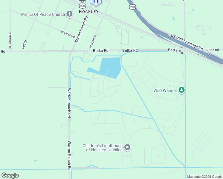 map of restaurants, bars, coffee shops, grocery stores, and more near 16778-16998 Warren Ranch Road in Hockley