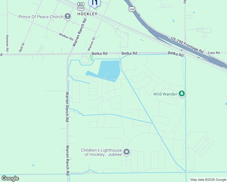 map of restaurants, bars, coffee shops, grocery stores, and more near 16207 Katy Hockley Road in Hockley
