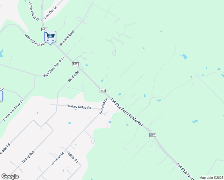 map of restaurants, bars, coffee shops, grocery stores, and more near 1278 Farm to Market Road 812 in Cedar Creek
