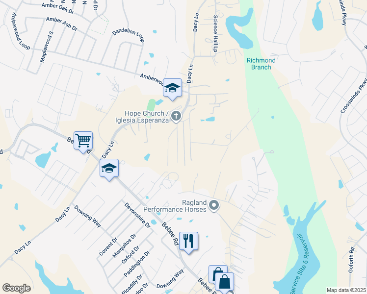 map of restaurants, bars, coffee shops, grocery stores, and more near 230 Moonlit Meadow Path in Kyle