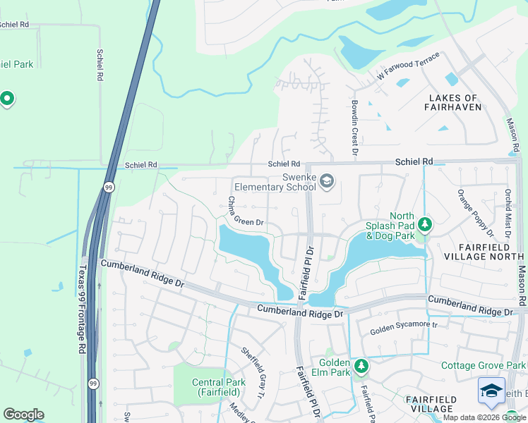 map of restaurants, bars, coffee shops, grocery stores, and more near 21603 East Winter Violet Court in Harris County